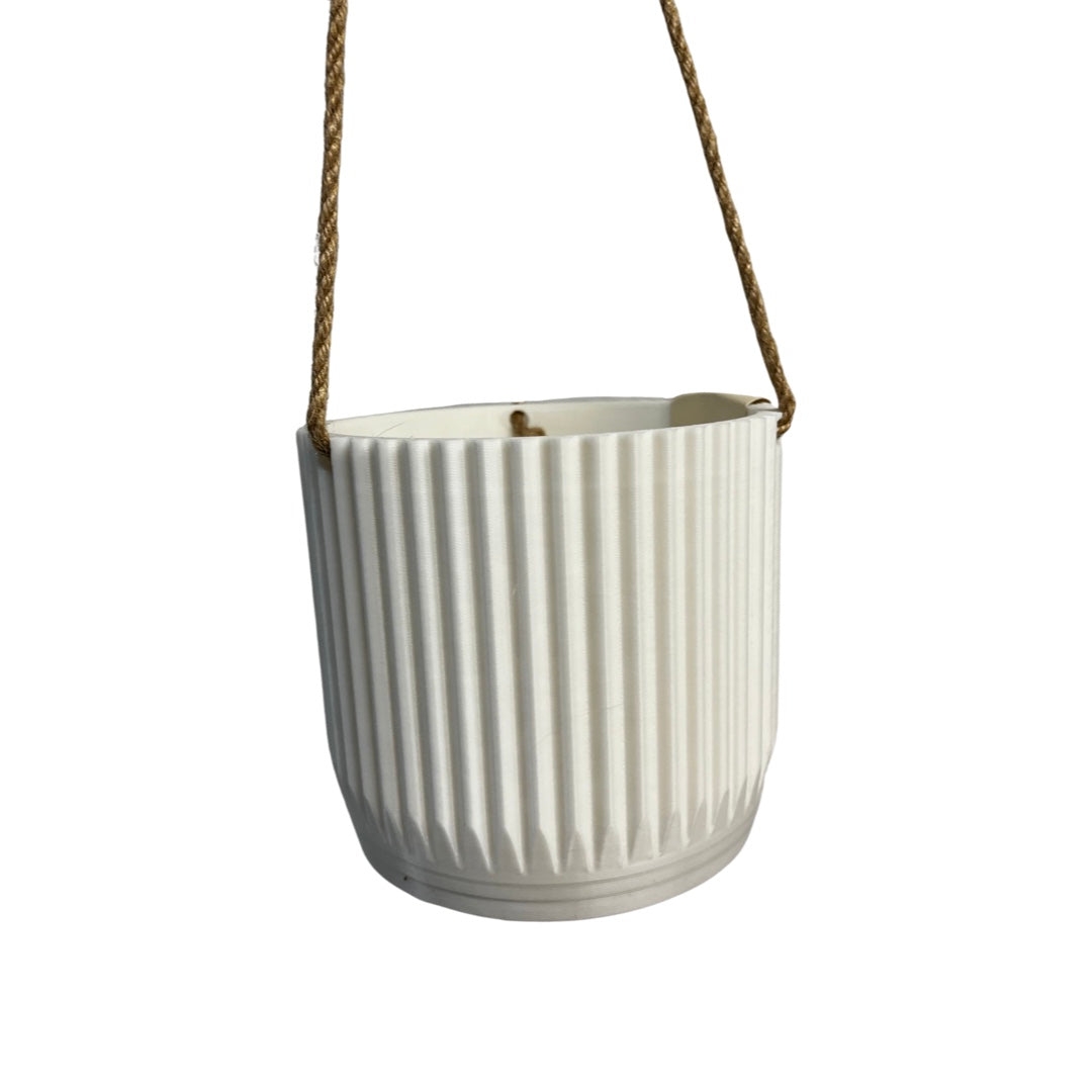 Rosebud | Ribbed Hanging Planters 3D Printed