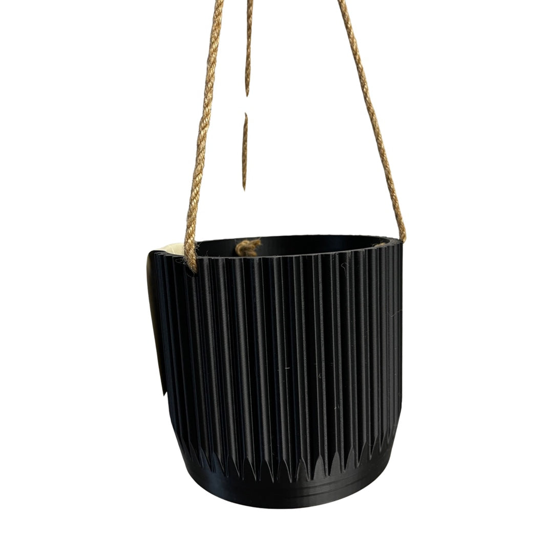 Rosebud | Ribbed Hanging Planters 3D Printed