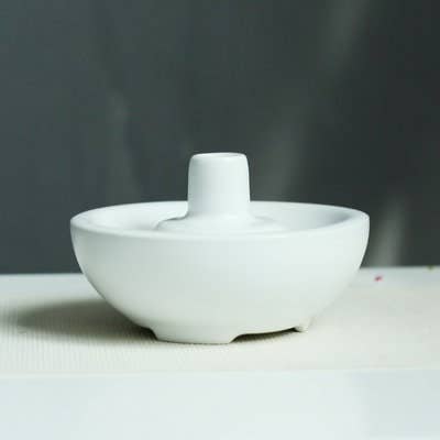 Vintage Ceramic White Ikebana Vase | Gohobi