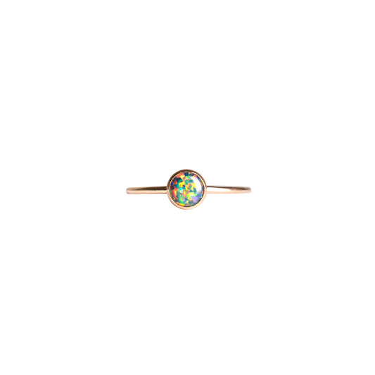 Black Opal Gemstone Ring
