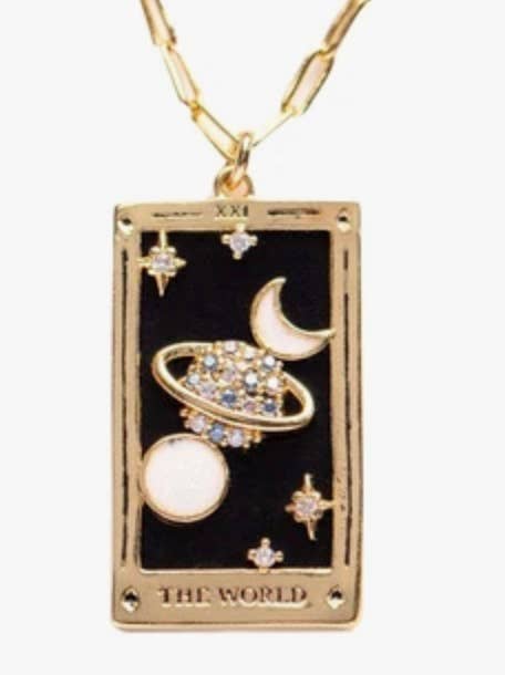 Tarot Card Necklace | The World