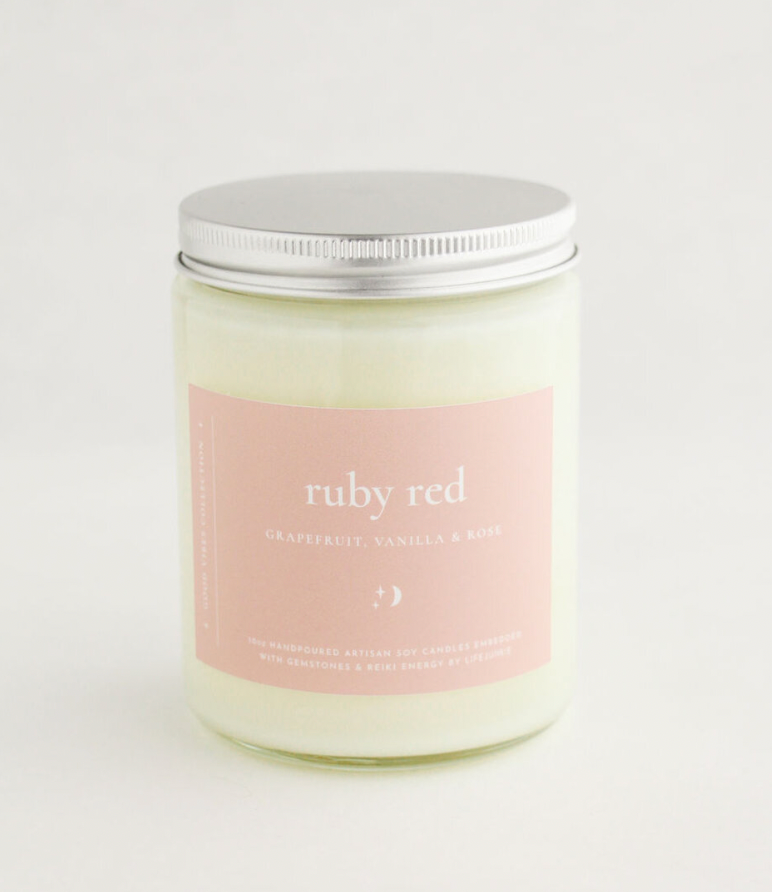 Ruby Red Candle | Good Vibes Collection Life Junkie