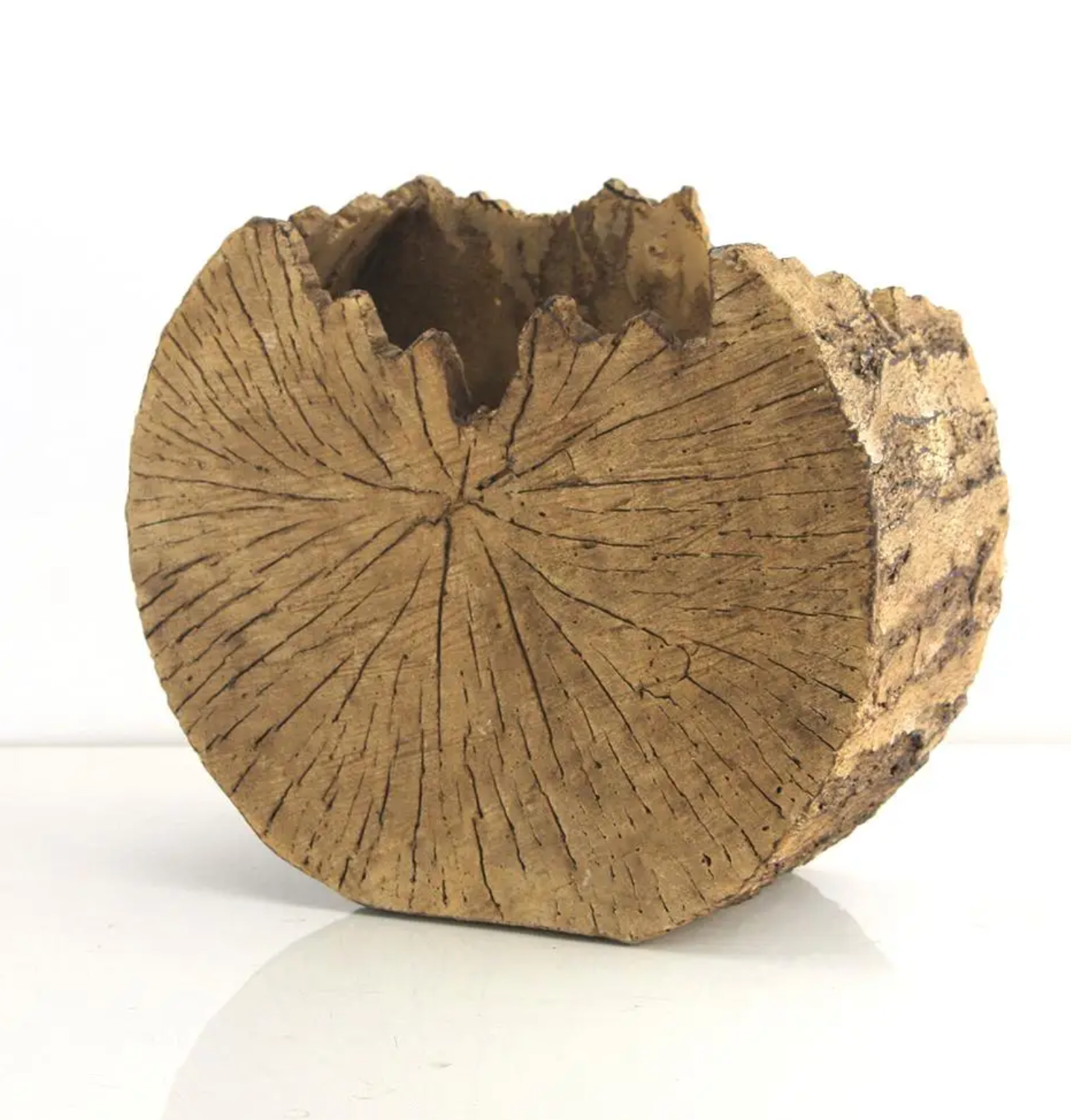Wood Trunk Planter