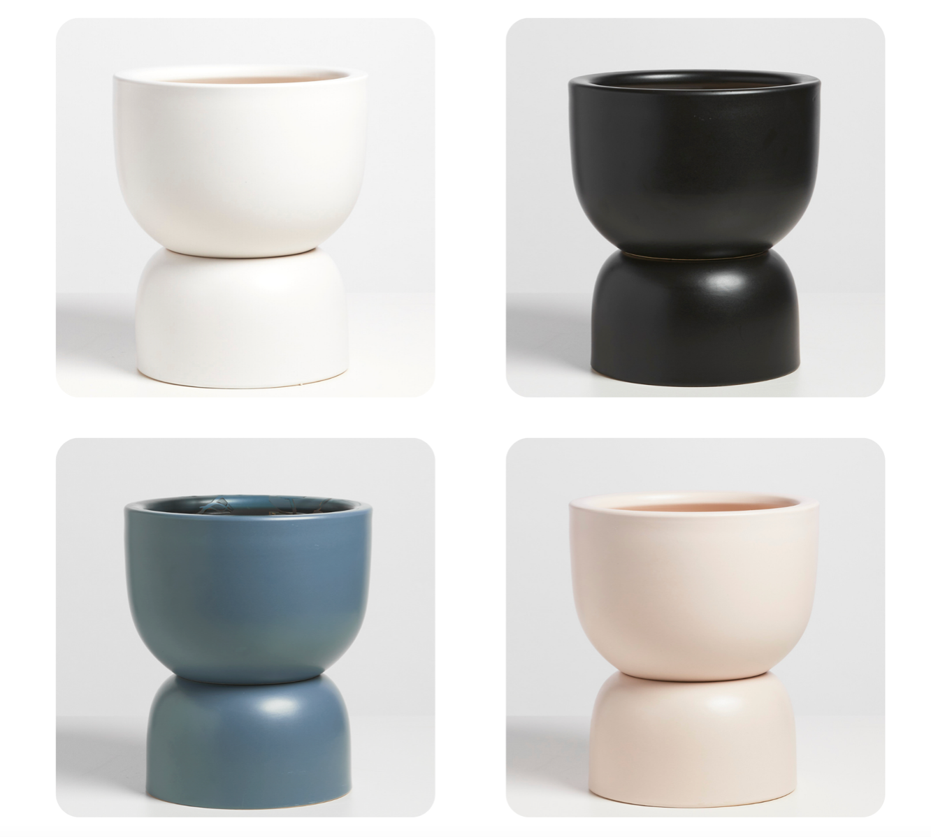P & P | Hourglass Ceramic Planter