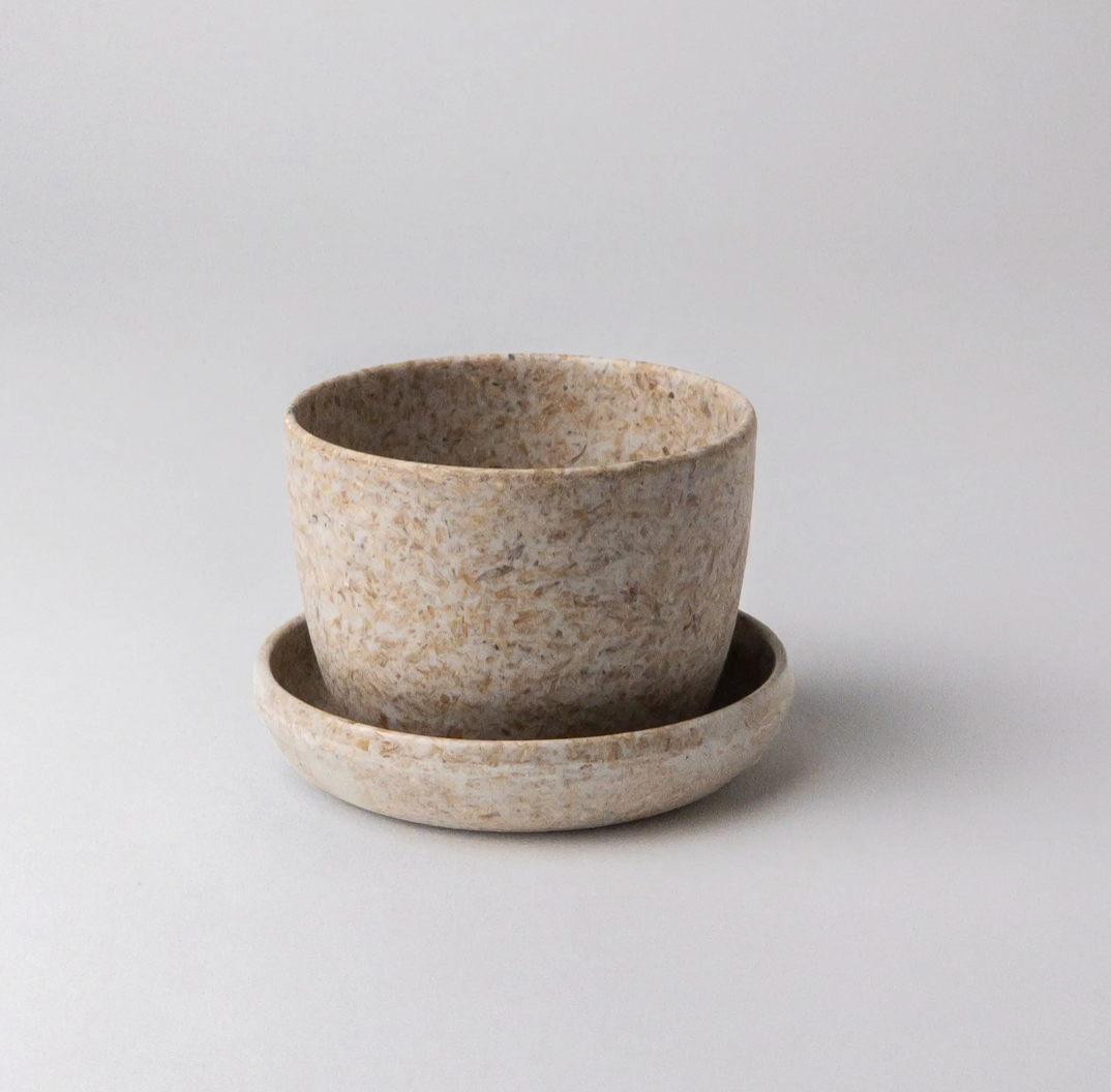 Kanso | Natural Textures Pot & Saucer