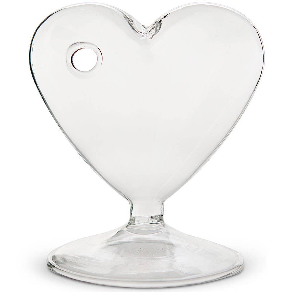 Small Clear Heart Shaped|  Vase