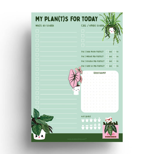 Plants Daily planner Notepad A5