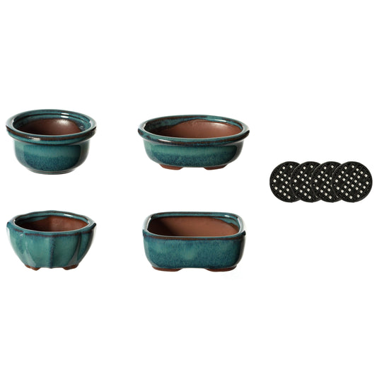Mini Bonsai Planters Glazed Ceramic