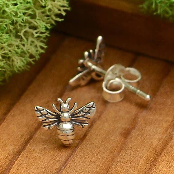 Tiny Bee Stud Earrings