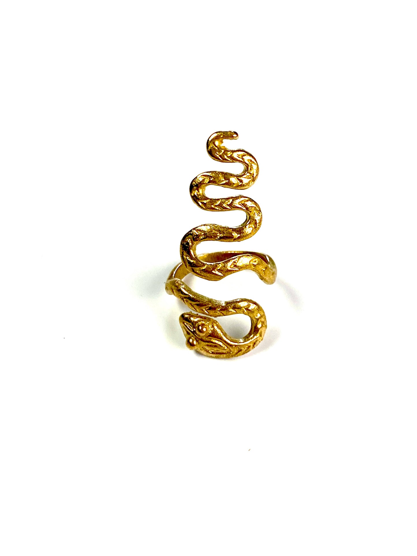 Boho Girl Ushari Snake Brass Ring