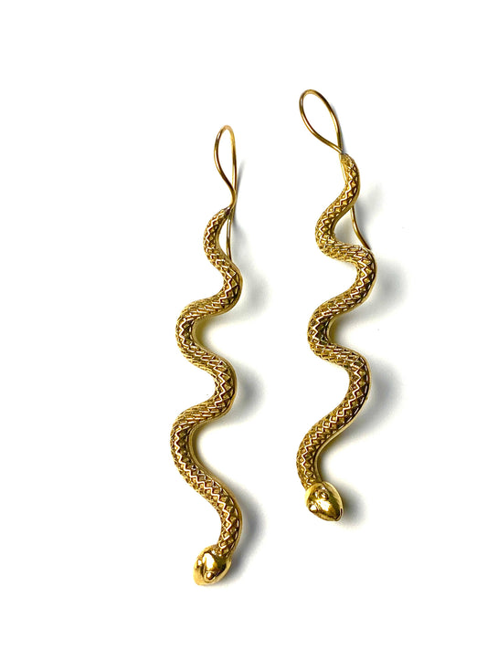 Boho Gal | Serpent Brass Earrings