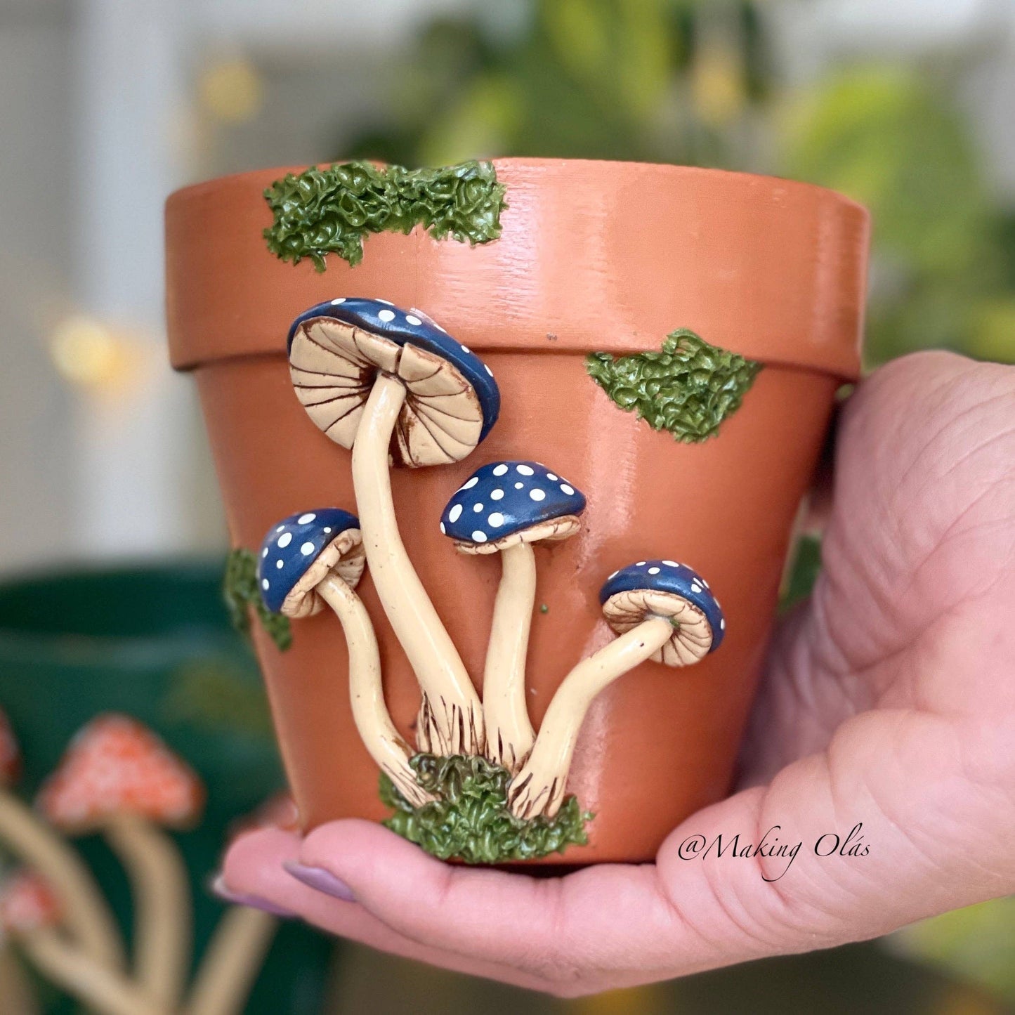 Mushroom Art  Plant Pot