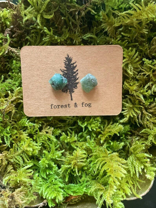 Forest & Fog | Gemstone Stud Earrings