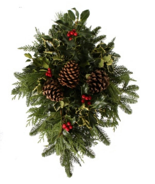 Evergreen Holly Door Charm
