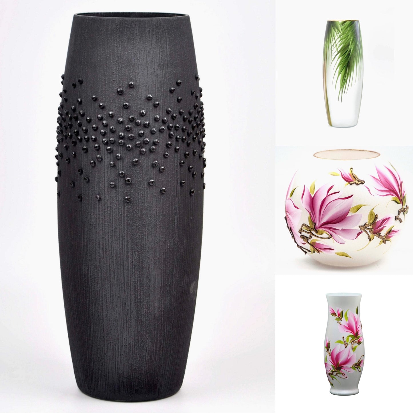 Hand Painted | Glass Vase Floor/Table