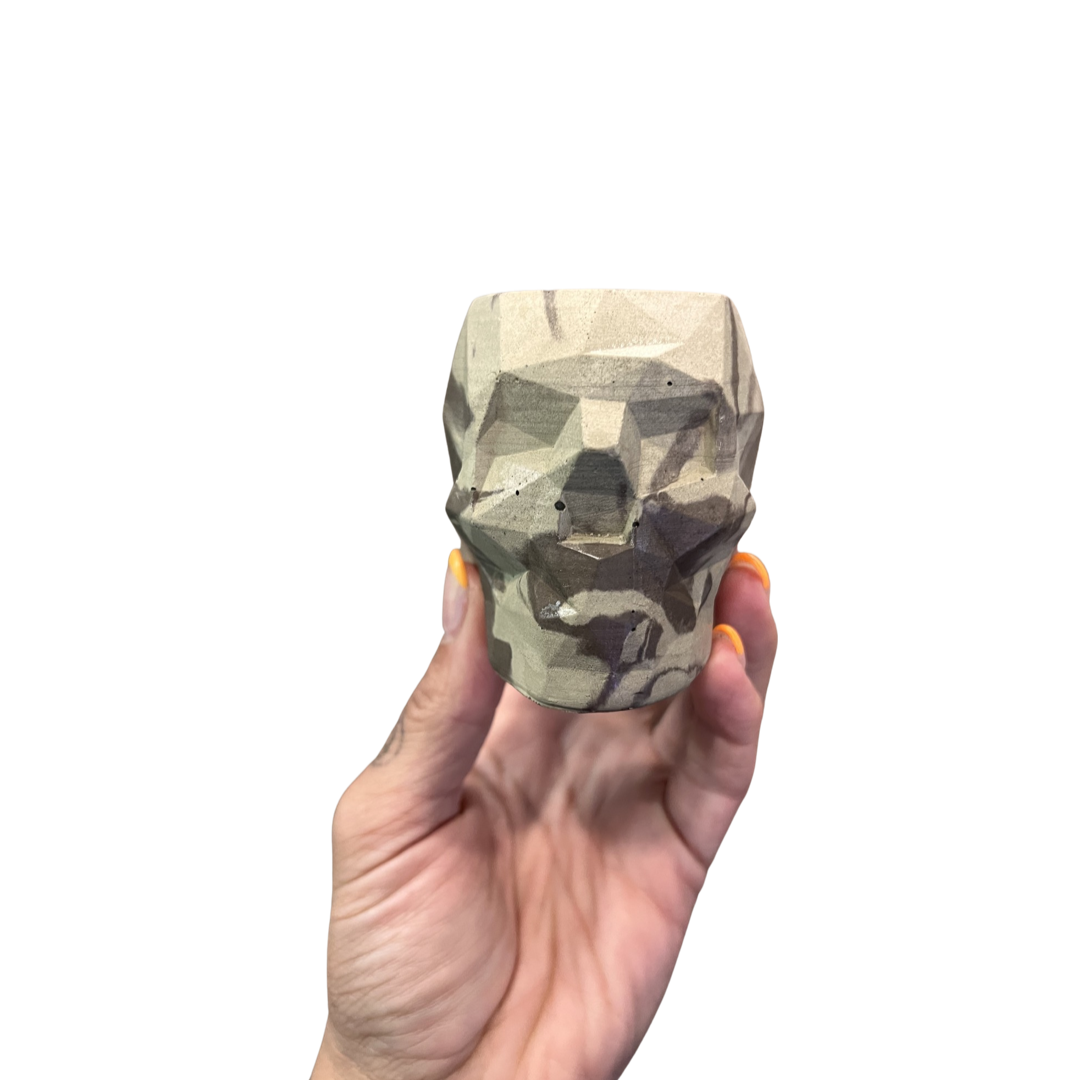 Skull Geometric Concrete Planter | Stomp