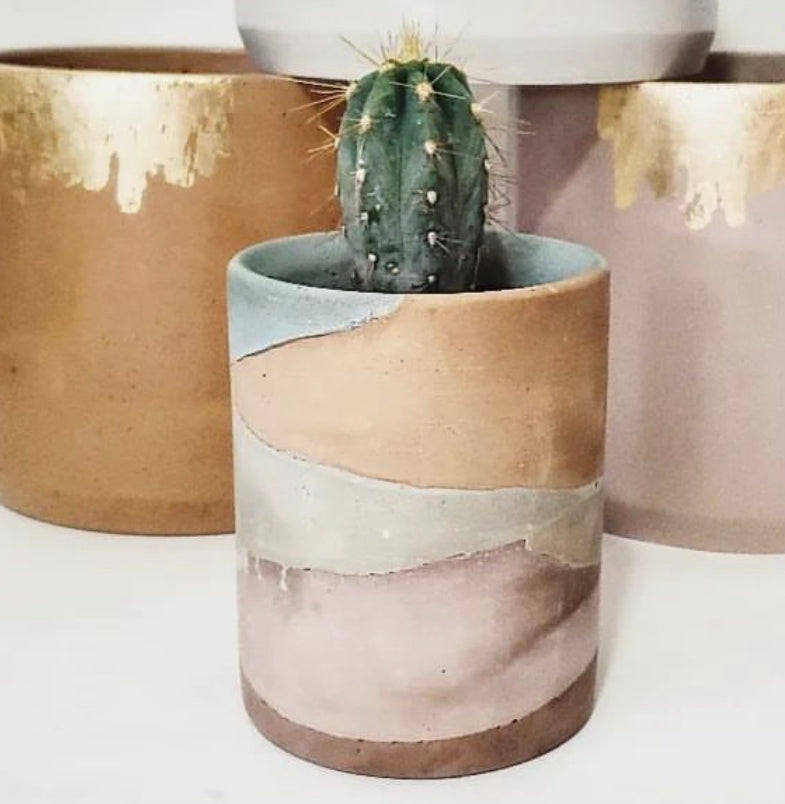 Boho 5 Colour Layer Concrete Planter | Plant Er' Here