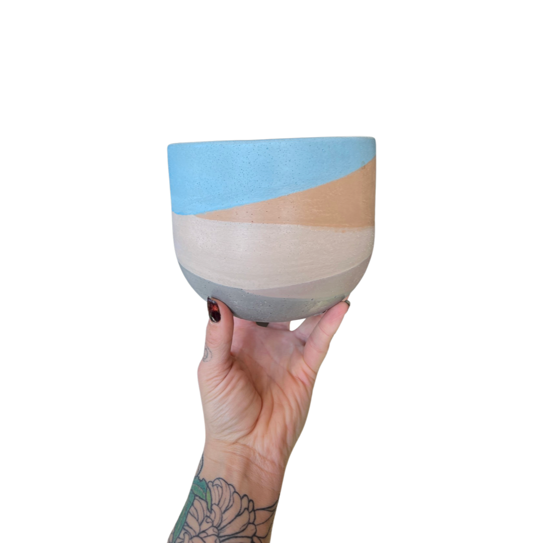 Boho 5 Colour Layer Concrete Planter | Plant Er' Here