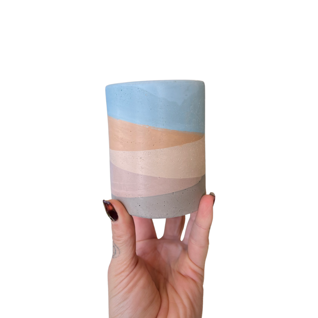 Boho 5 Colour Layer Concrete Planter | Plant Er' Here