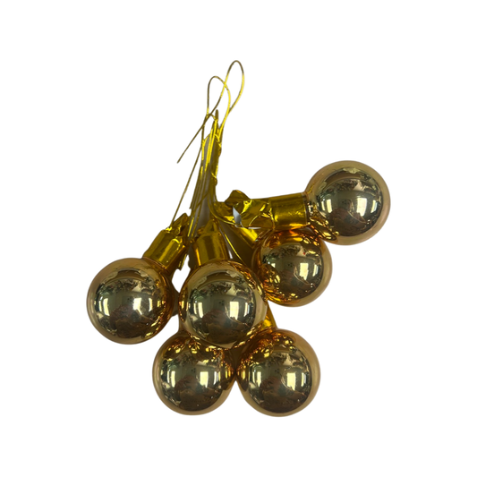 Gold Christmas Mini Balls 6pk